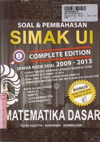 Matematika Dasar: Soal & Pembahasan Simak UI