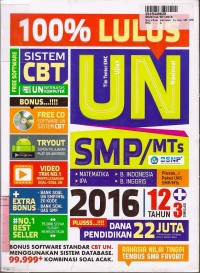 Seratus Persen Lulus UN SMP/MTs th. 2016