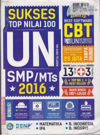 Sukses Top Nilai 100 UN SMP/MTs th. 2016