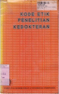 Kode Etik Penelitian Kedokteran