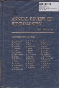 Annual Review of Biochemistry [Vol. 60 - 1991]