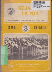 Sejarah Dunia [Jilid 3]: Untuk SMA Kls. 3 Sem. 5 dan 6