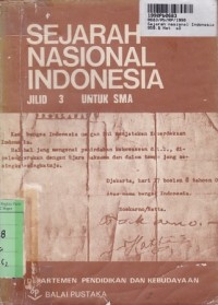 Sejarah Nasional Indonesia [Jilid 3]: untuk SMA