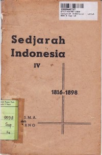 Sedjarah Indonesia  untuk SMA [Jilid IV]