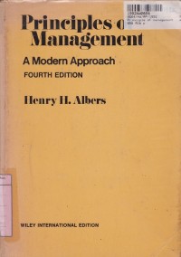 Principle of Management: a Modern Approach