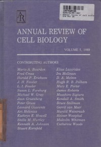Annual Review of Cell Biology [Vol 5 - th. 1989]
