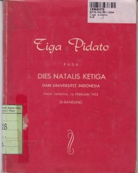 Tiga Pidato pada Dies Natalis ke-III