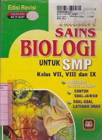 Intisari IPA - Biologi: Ringkasan Materi Lengkap Disertai Contoh Soal - Jawab & Latihan UNAS [KTSP th. 2006]