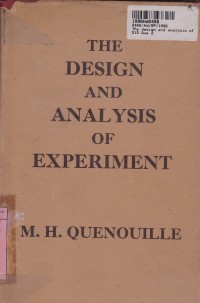 The Design & Analysis of Experiment