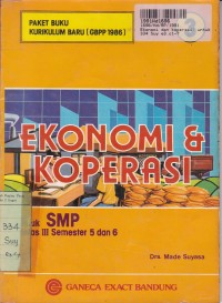 Ekonomi dan Koperasi [3]: untuk SMP Kls. III  Sem. 5 & 6
