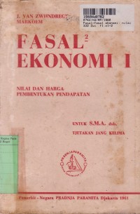 Fasal-fasal Ekonomi [1]: Nilai dan Harga Pembentukan Pendapatan