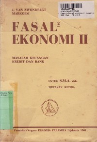 Fasal-fasal Ekonomi [2]: Masalah Keuangan, Kredit dan Bank untuk SMA