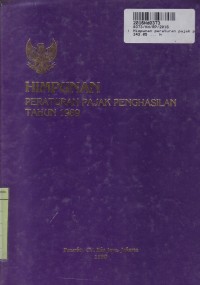 Himpunan Peraturan Pajak Penghasilan th. 1989