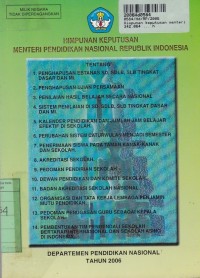 Himpunan Keputusan Menteri Pendidikan Nasional Republik Indonesia th. 2004