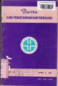 Berita Ilmu Pengetahuan & Teknologi th. 25 No. 4, th. 1981