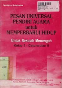 Pesan Universal Pendiri Agama untuk Memperbarui Hidup: untuk Sekolah Menengah