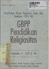 GBPP Pendidikan Religiositas: Cawu 2 SLTP dan SM