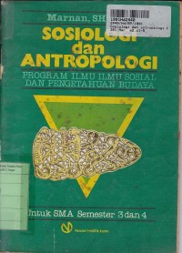 Sosiologi dan Antropologi: untuk SMA kls. 2