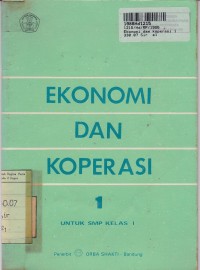 Ekonomi dan Koperasi [1]: untuk SMP Kls. I