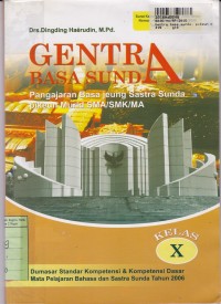 Gentra Basa Sunda: Pengajaran Basa jeung Sastra Sunda Pikeun Murid SMA/SMK/MA Kls. X [KTSP th. 2006]