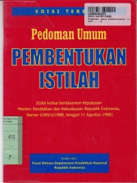 Pedoman Umum Pembentukan Istilah
