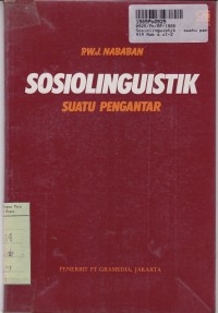 Sosiolinguistik: Suatu Pengantar
