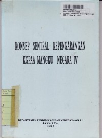 Konsep Sentral Kepengarangan KGPAA Mangku Negara IV