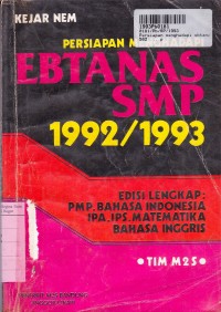 Kejar NEM Persiapan Menghadapi Ebtanas SMP th. 1992/1993