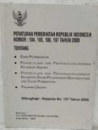 Peraturan Pemerintah RI no. 104, 105, 106, 107 th. 2000