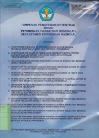 Himpunan Peraturan/Ketentuan Bidang Pendidikan Dasar & Menengah Departemen Pendidikan Nasional