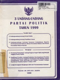 Tiga Undang-undang Partai Politik th. 1999