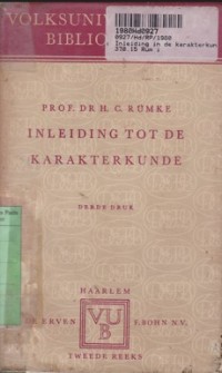 Inleiding In de Karakterkunde