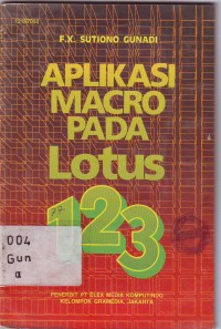 Aplikasi Macro pada Lotus 1-2-3