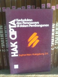 Hak Cipta: Kedudukan dan Peranannya dalam Pembangunan