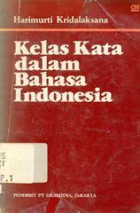 Kelas Kata dalam Bahasa Indonesia