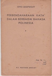 Perbendaharaan Kata-kata dalam Berbagai Bahasa Polinesia