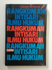 Rangkuman Intisari Ilmu Hukum