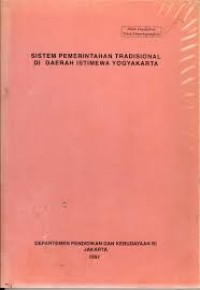 Sistem Pemerintahan Tradisional di Daerah. Istimewa Yogyakarta