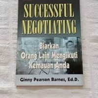 Successful Negotiating Biarkan Orang lain Mengikuti Anda