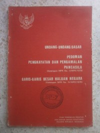 UUD-P4 [Tap MPR No.11/MPR/1978] - GBHN [Tap MPR No. IV/MPR/1978]